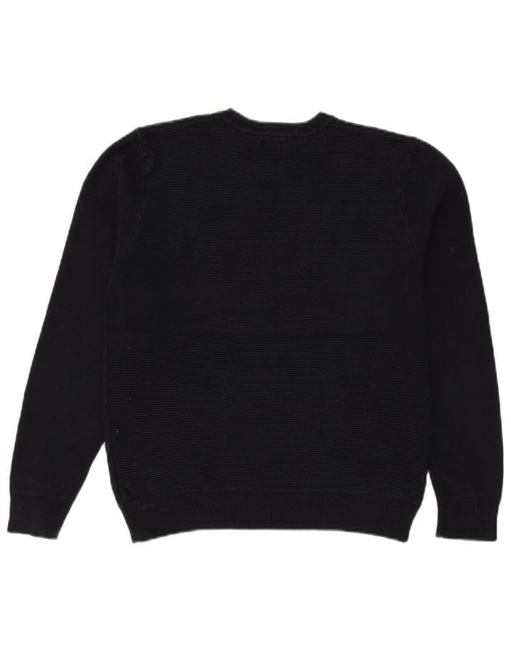 Zara Womens Crew Neck Jumper Sweater UK 14 Medium Navy Blue