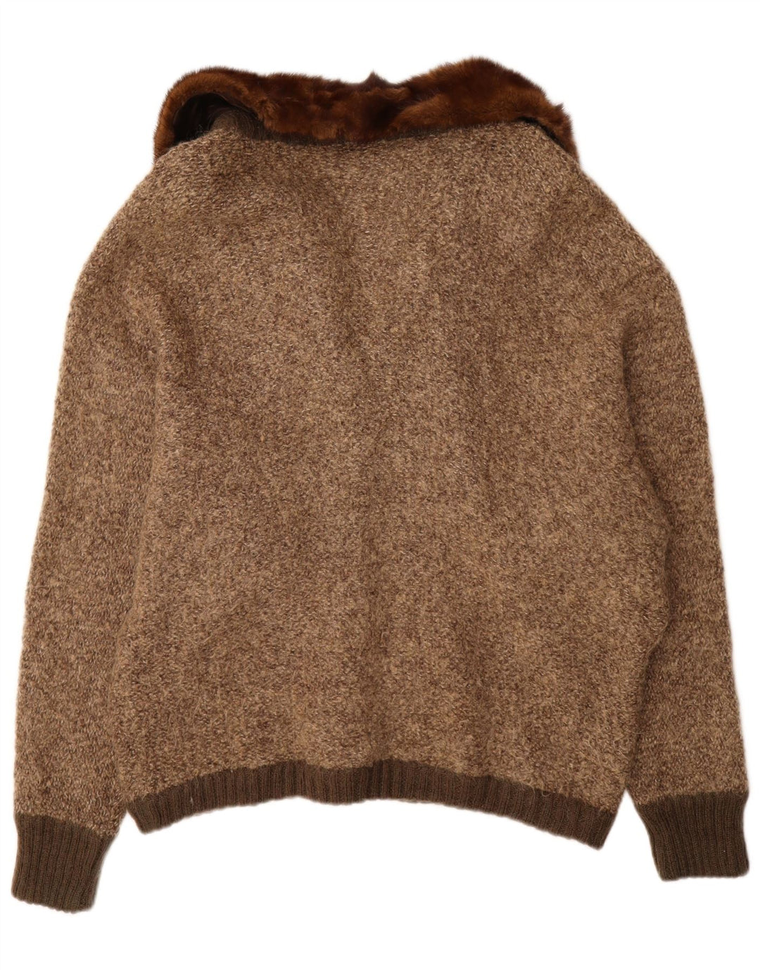 VINTAGE Womens Cardigan Sweater UK 18 XL Brown