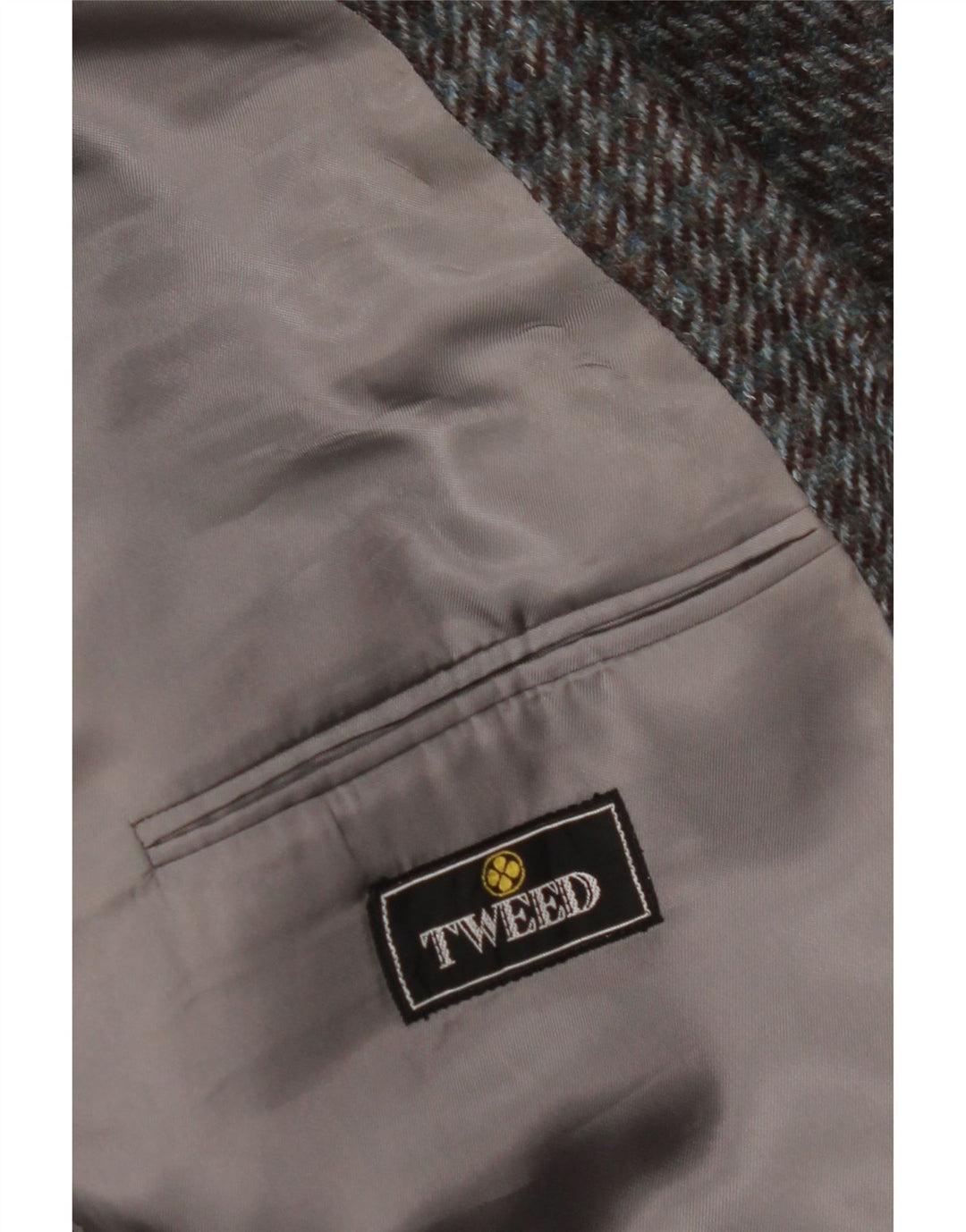 VINTAGE Mens 2 Button Blazer Jacket UK 38 Medium Grey Houndstooth