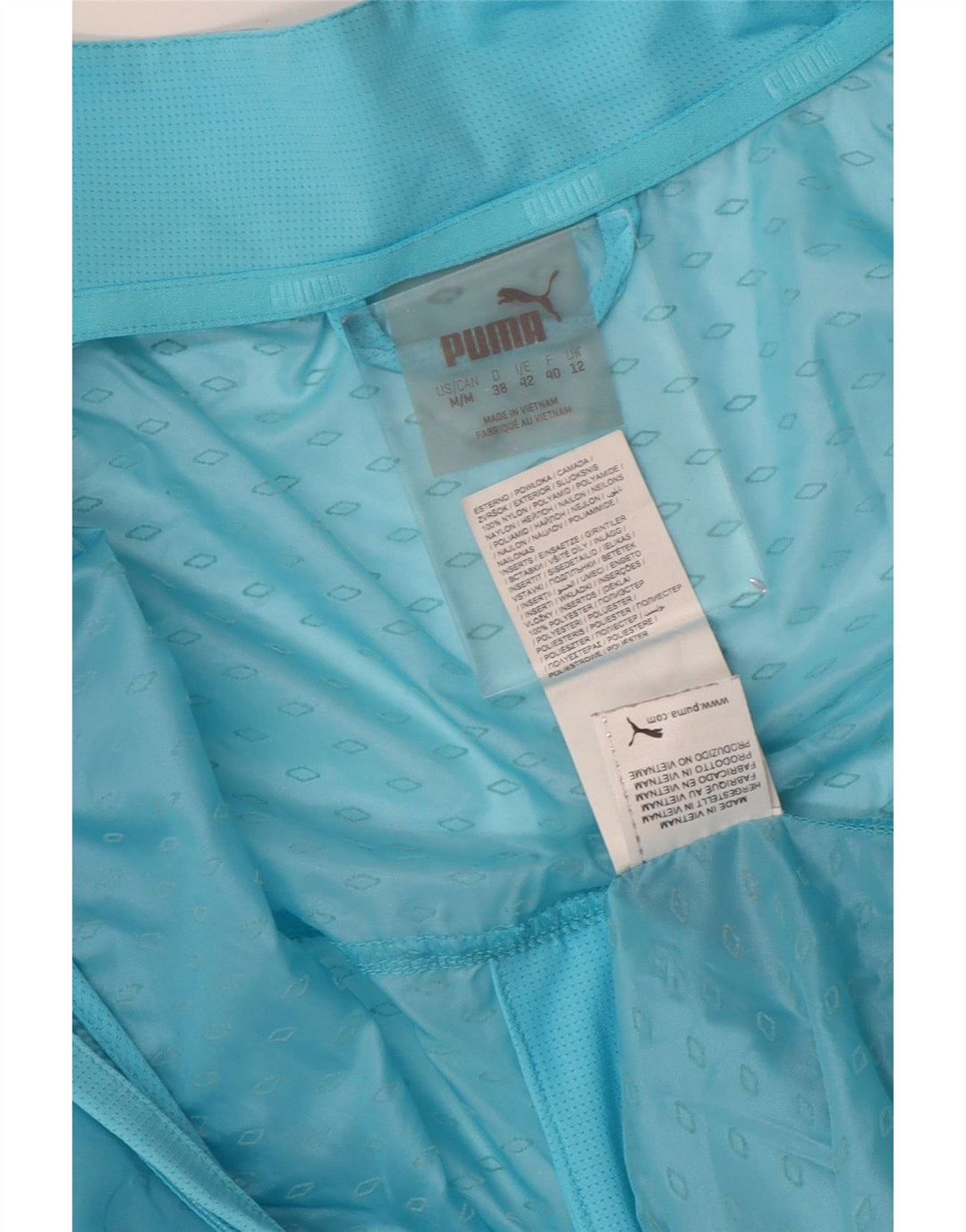 PUMA Womens Rain Jacket UK 12 Medium  Blue Nylon