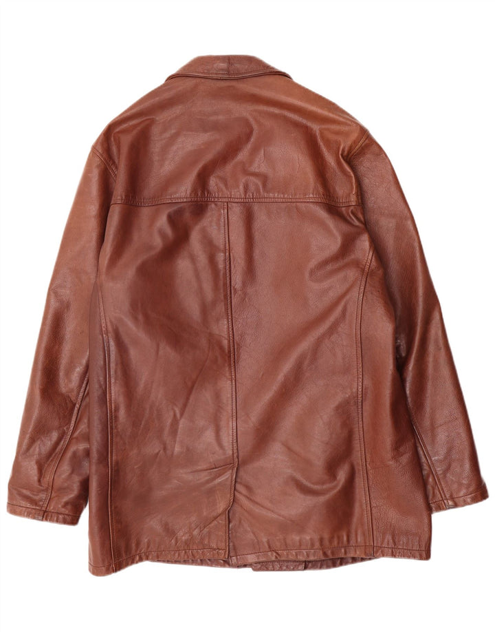 Vintage Mens Leather Jacket UK 38 Medium Brown Leather