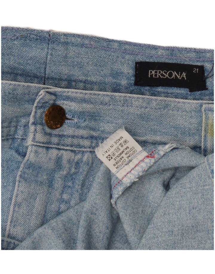 Persona Womens Denim Skirt Size 21 Medium W30 Blue Cotton