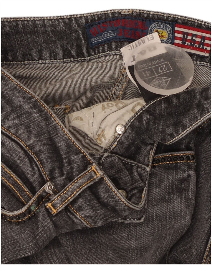 Roy Rogers Womens Slim Jeans W27 L33 Grey Cotton