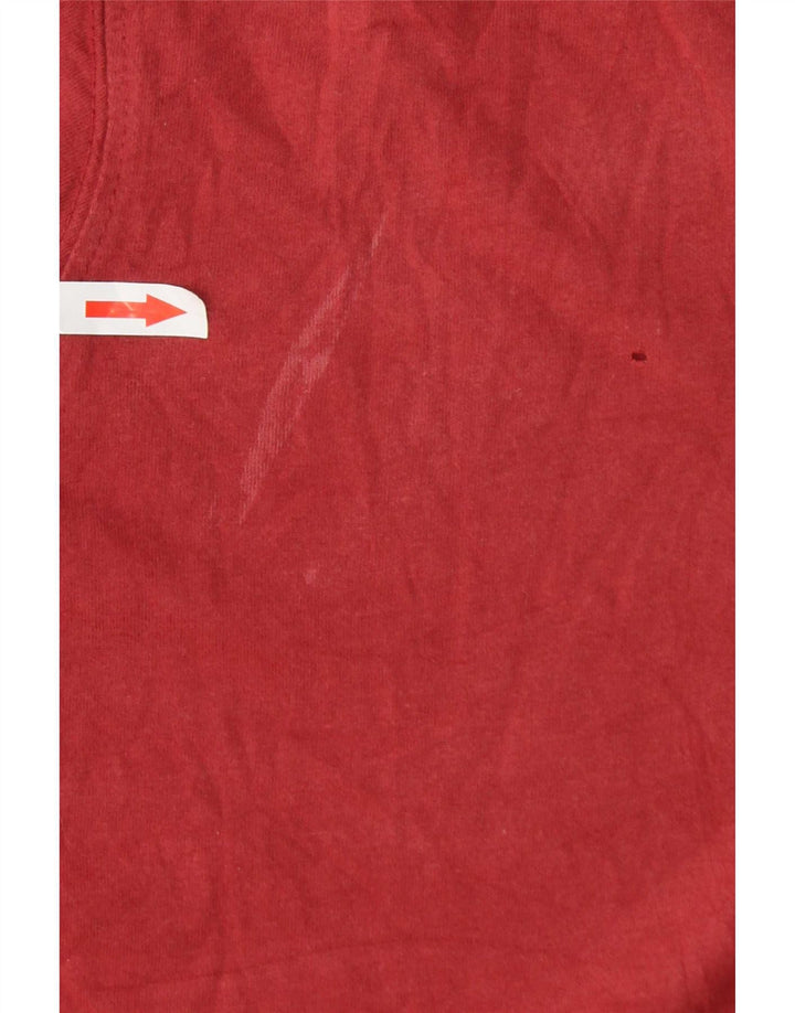 Sergio Tacchini Mens T-Shirt Top Small Maroon Cotton