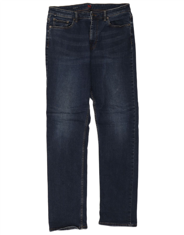Crew Clothing Mens Straight Jeans W36 L33 Blue Cotton