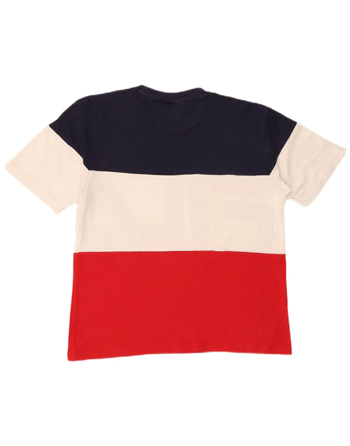 FILA Mens Graphic T-Shirt Top Medium Multicoloured Colourblock