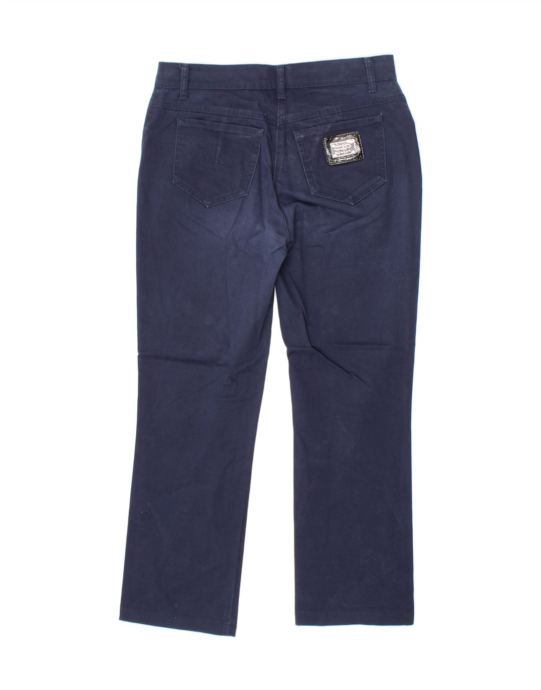 ROCCOBAROCCO Womens Casual Trousers  IT 44 Medium W30 L25  Navy Blue Vintage Roccobarocco and Second-Hand Roccobarocco from Messina Hembry 