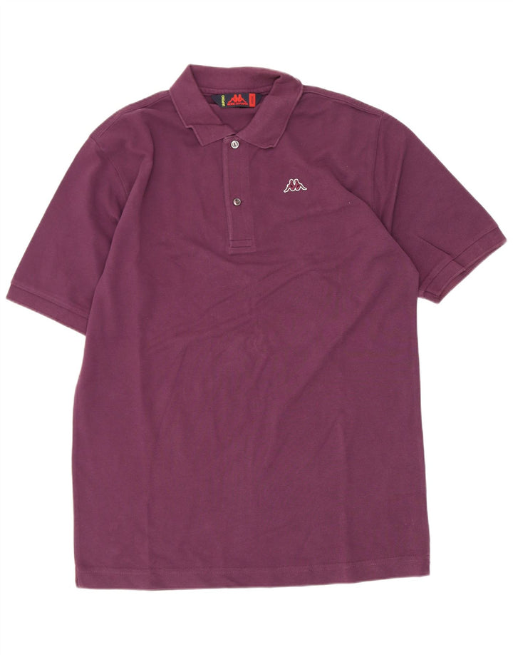 Kappa Mens Polo Shirt Medium Maroon Cotton