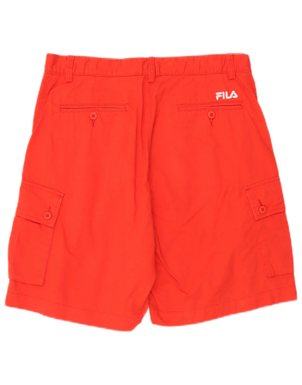 Fila Mens Ferrari Cargo Shorts IT 50 Large W32 Red Cotton
