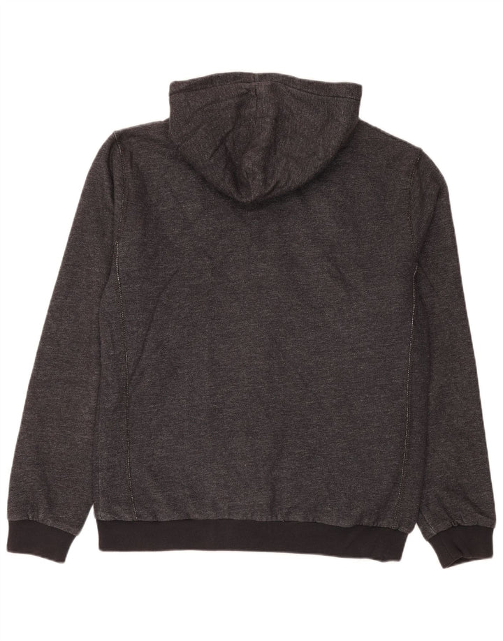 Quiksilver Mens Zip Hoodie Sweater Medium Grey Cotton