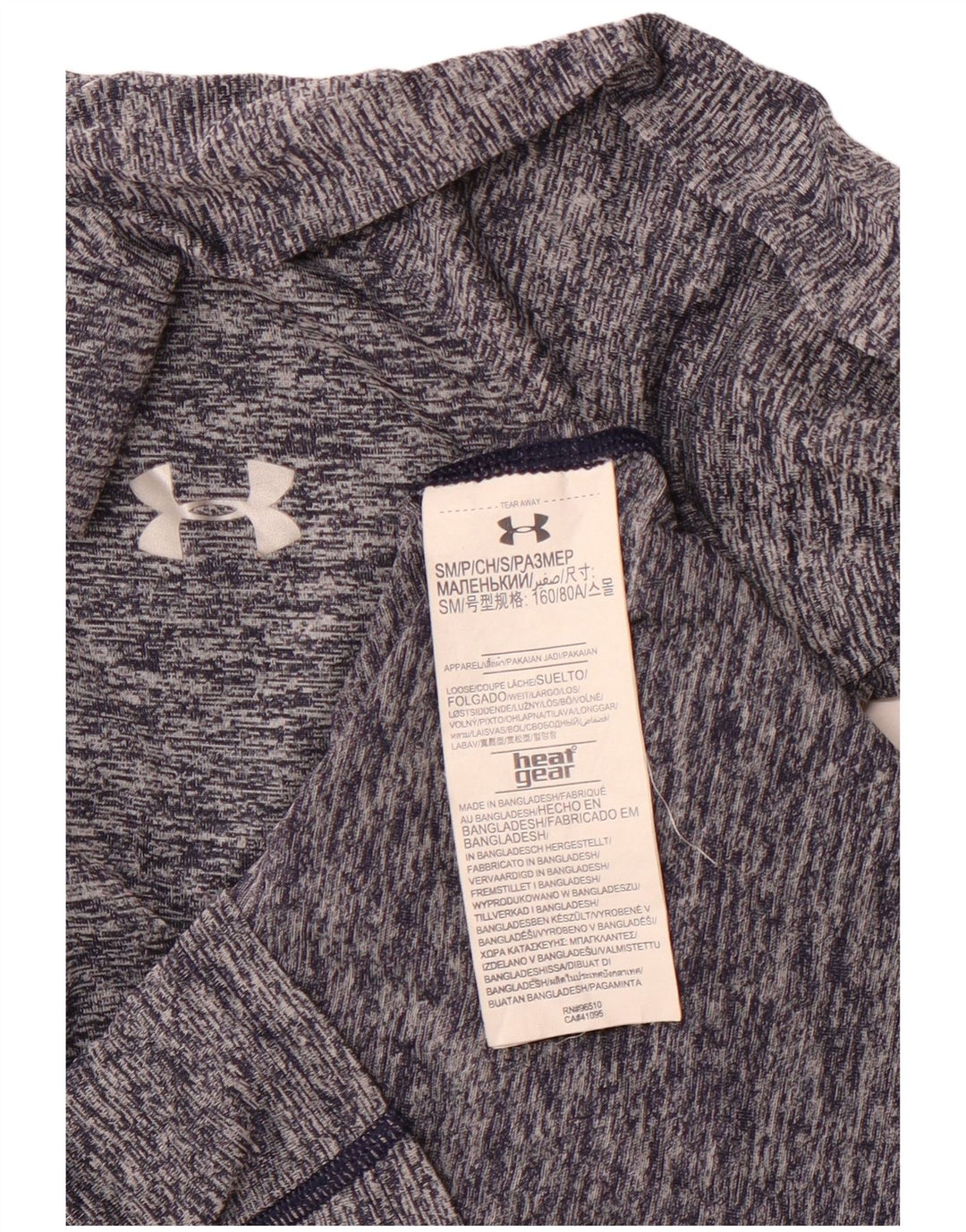 UNDER ARMOUR Womens Heat Gear Pullover Tracksuit Top UK 10 Small Navy Blue