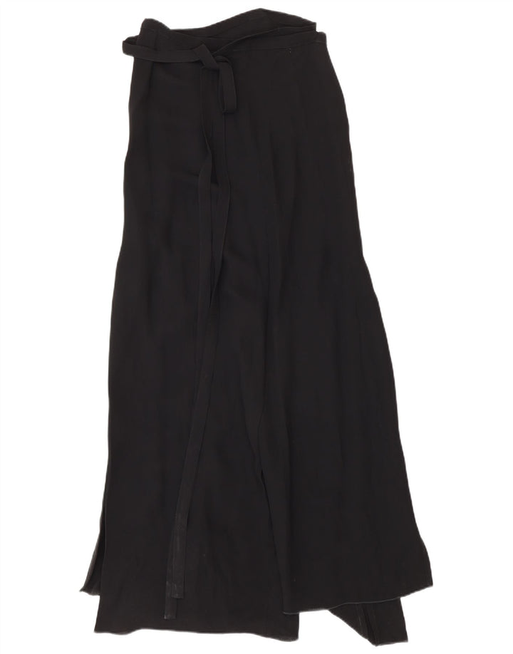 Gianfranco Ferre Womens Maxi Wrap Skirt IT 42 Medium W28 Black Viscose