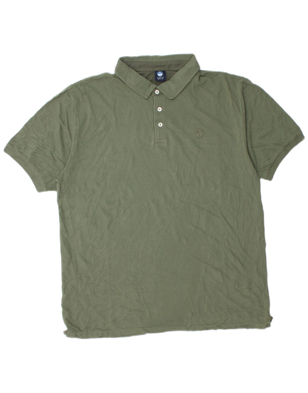 North Sails Mens Polo Shirt 2XL Green Cotton