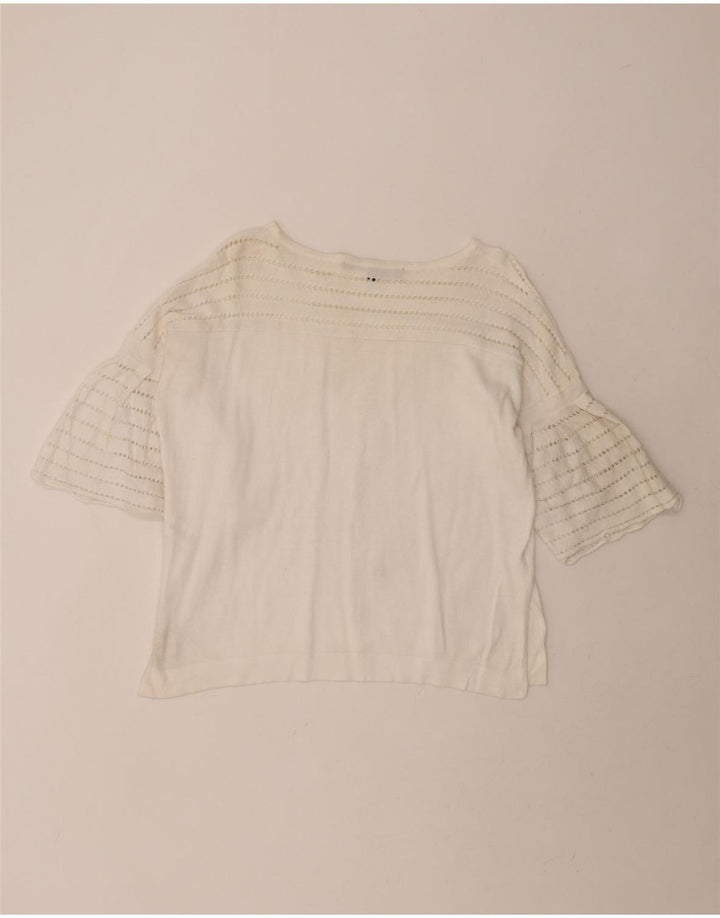 FRENCH CONNECTION Womens Oversized Blouse Top UK 6 XS White Cotton Vintage French Connection and Second-Hand French Connection from Messina Hembry 