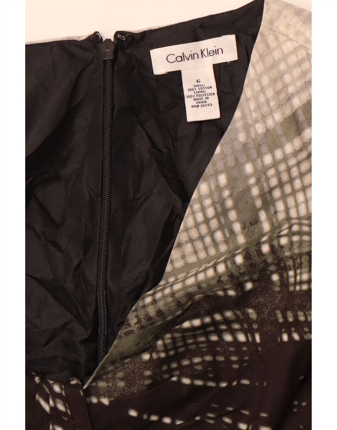 CALVIN KLEIN Womens Sleeveless Sheath Dress US 6 Medium Grey Colourblock