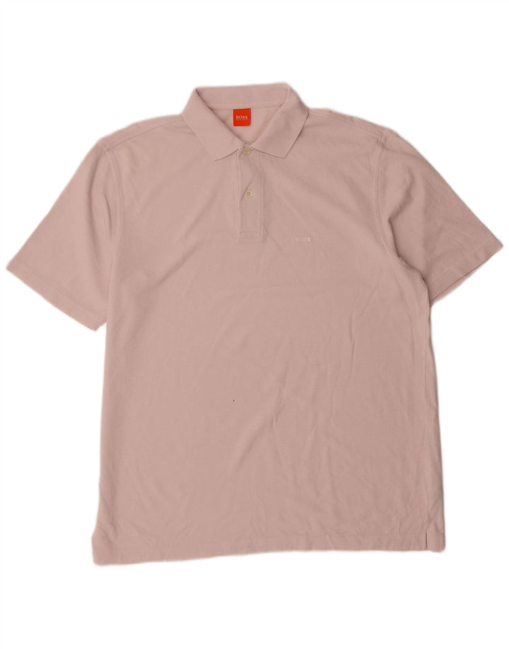 Hugo Boss Mens Polo Shirt XL Pink Cotton