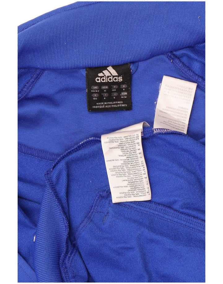 Adidas Mens Tracksuit Top Jacket UK 40/42 Medium Blue Colourblock Polyester