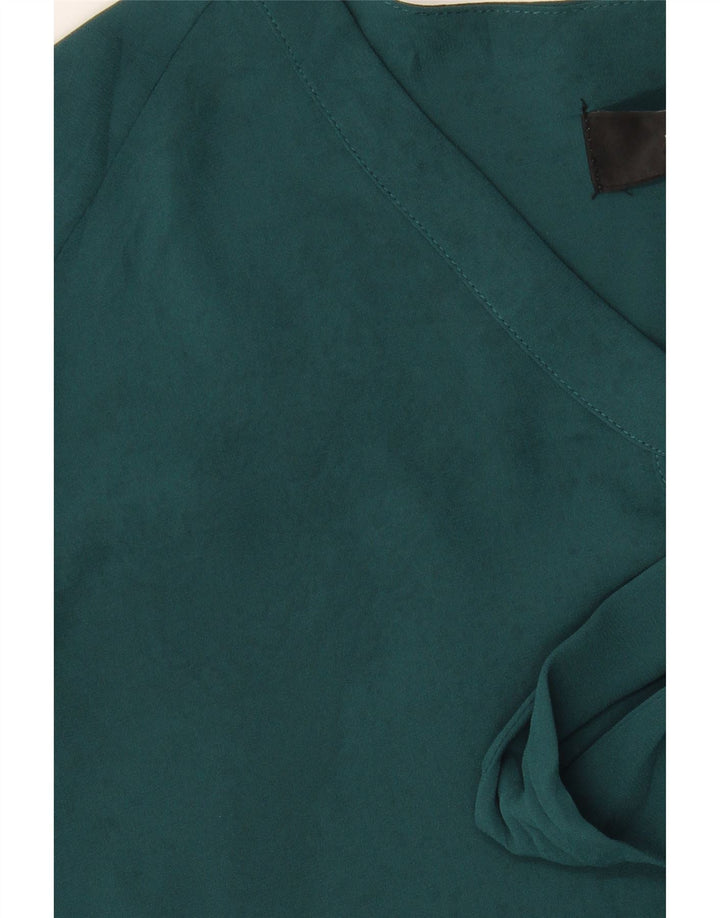 MOSSIMO Womens Long Sleeve Blouse Top UK 14 Medium Green Polyester Vintage Mossimo and Second-Hand Mossimo from Messina Hembry 