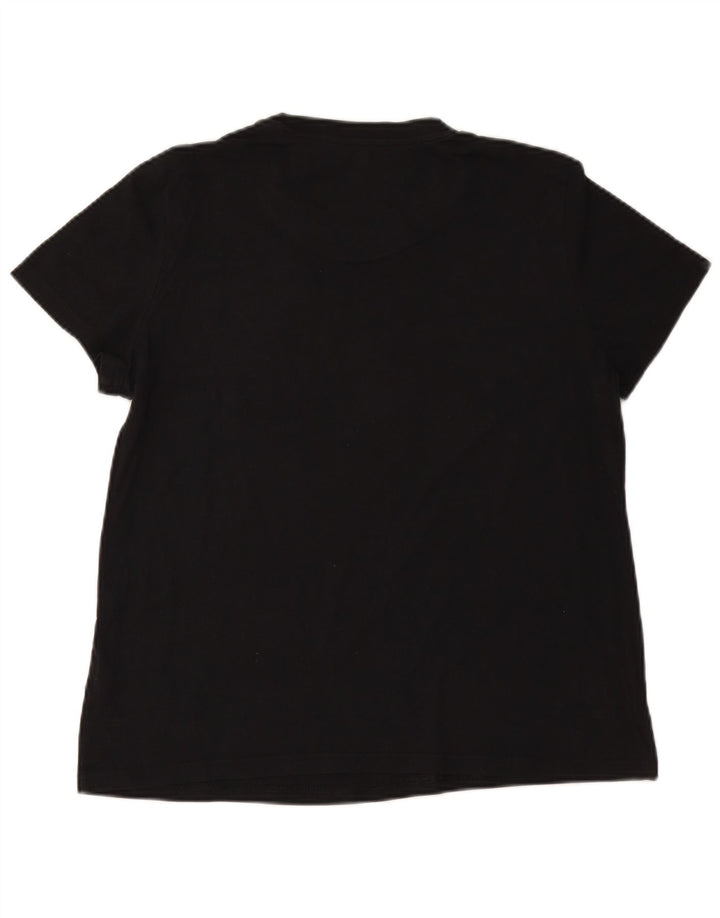 ADIDAS Womens Graphic T-Shirt Top UK 20/22 XL Black Cotton