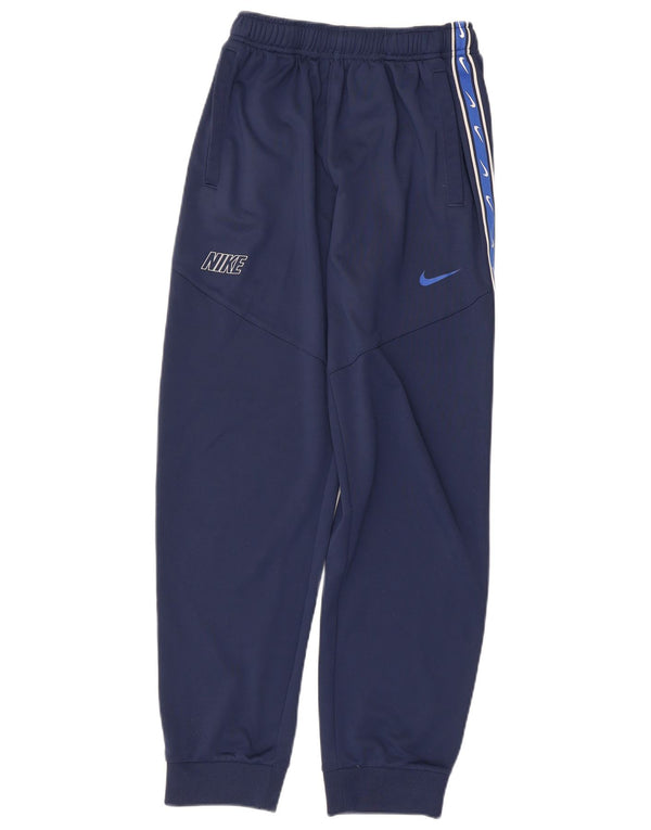 NIKE Boys Dri Fit Tracksuit Trousers Joggers 13-14 Years XL Navy Blue