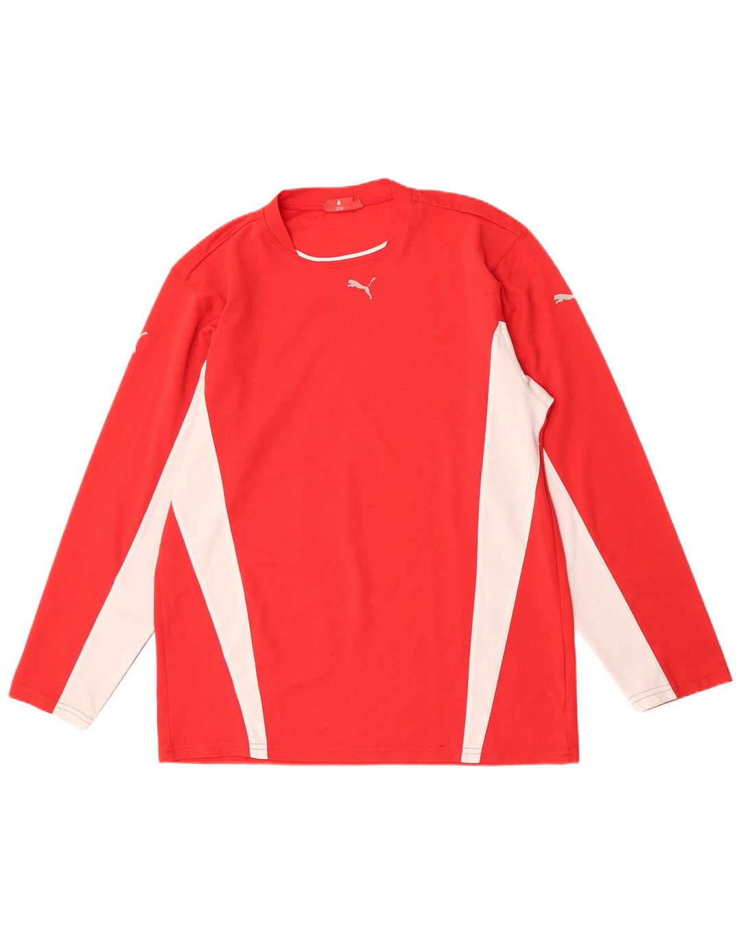 Puma Mens Top Long Sleeve XL Red Colourblock