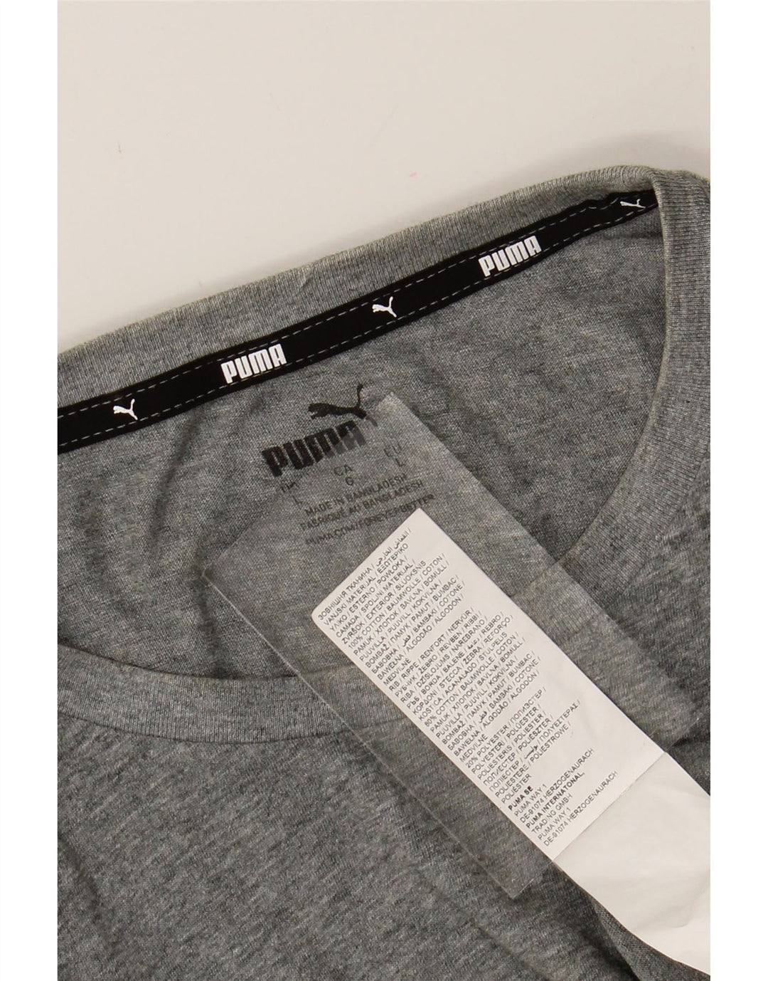 PUMA Mens Graphic T-Shirt Top Large Grey Cotton Vintage Puma and Second-Hand Puma from Messina Hembry 