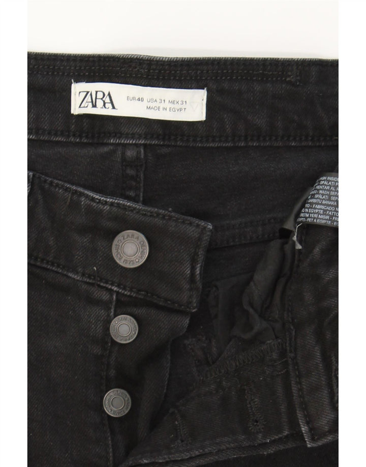 ZARA Womens Distressed Slim Jeans EU 40 Medium W30 L29 Black Cotton Vintage Zara and Second-Hand Zara from Messina Hembry 