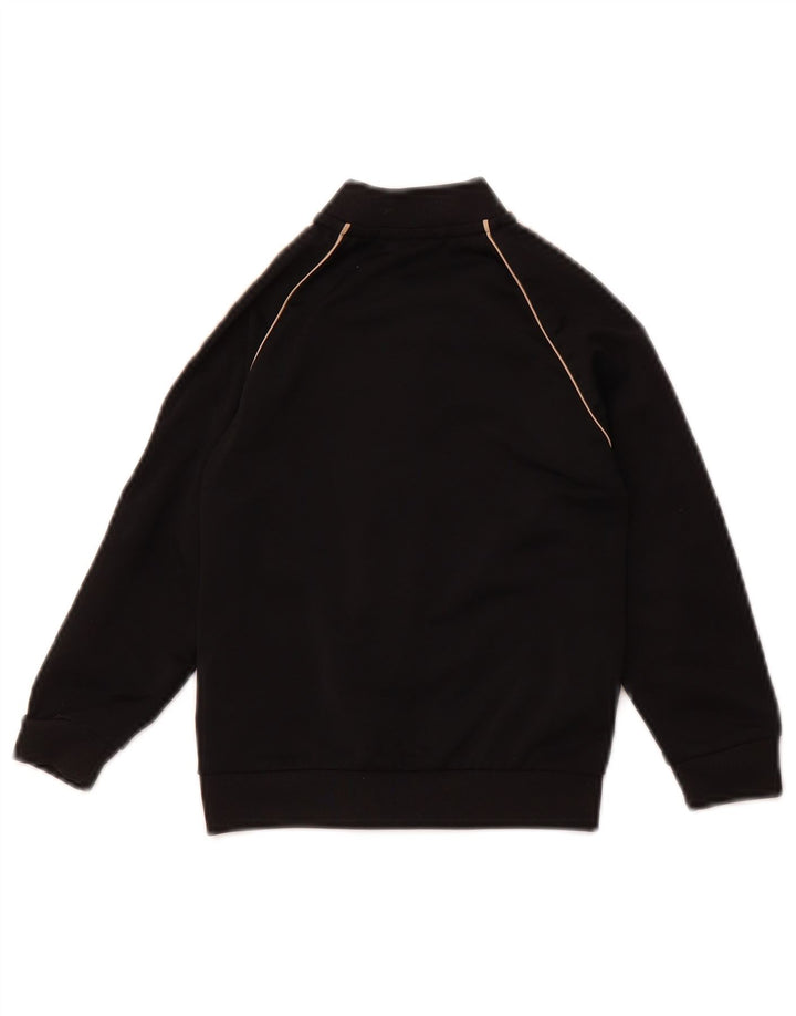 ADIDAS Boys Tracksuit Top Jacket 2-3 Years Black Polyester