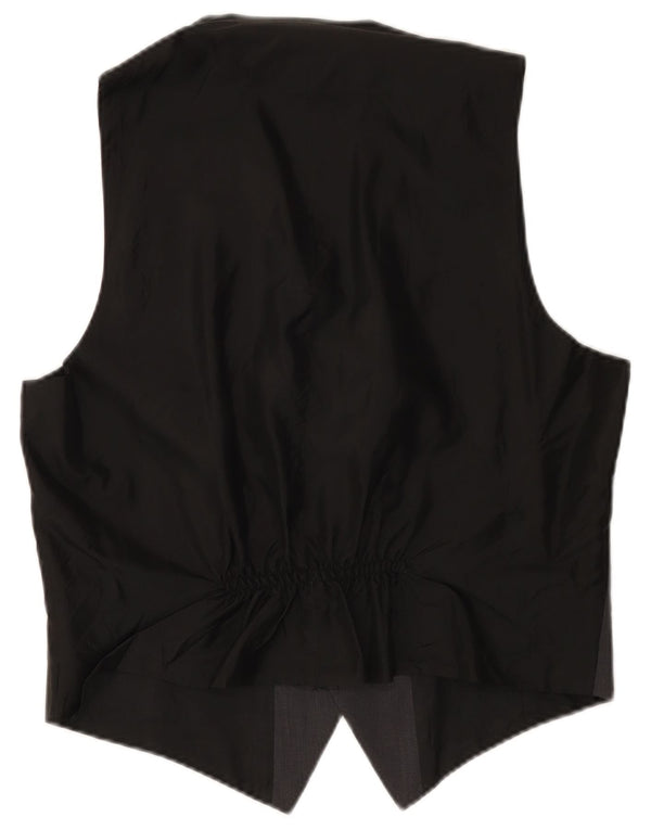 Vintage Mens Waistcoat Medium Grey Colourblock