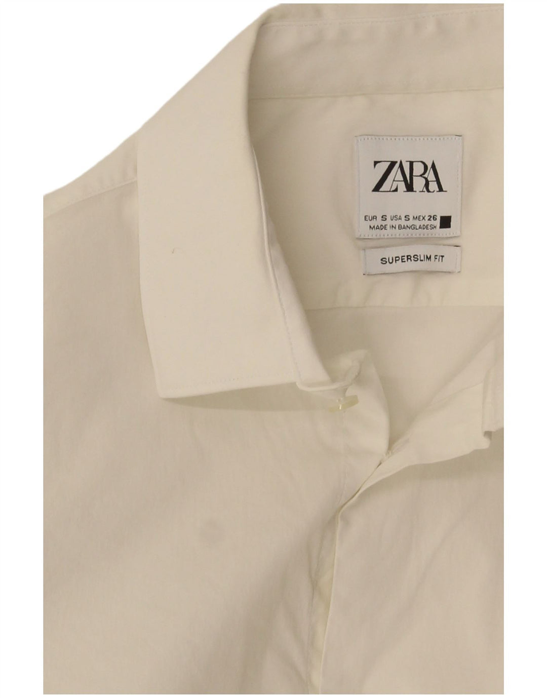 Zara Mens Super Slim Fit Shirt Small White