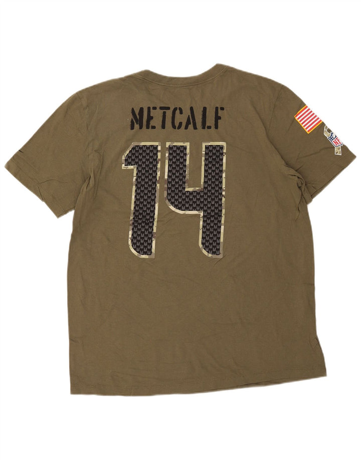 Nike Mens Seattle Seahawks Graphic T-Shirt Top Large Khaki Cotton