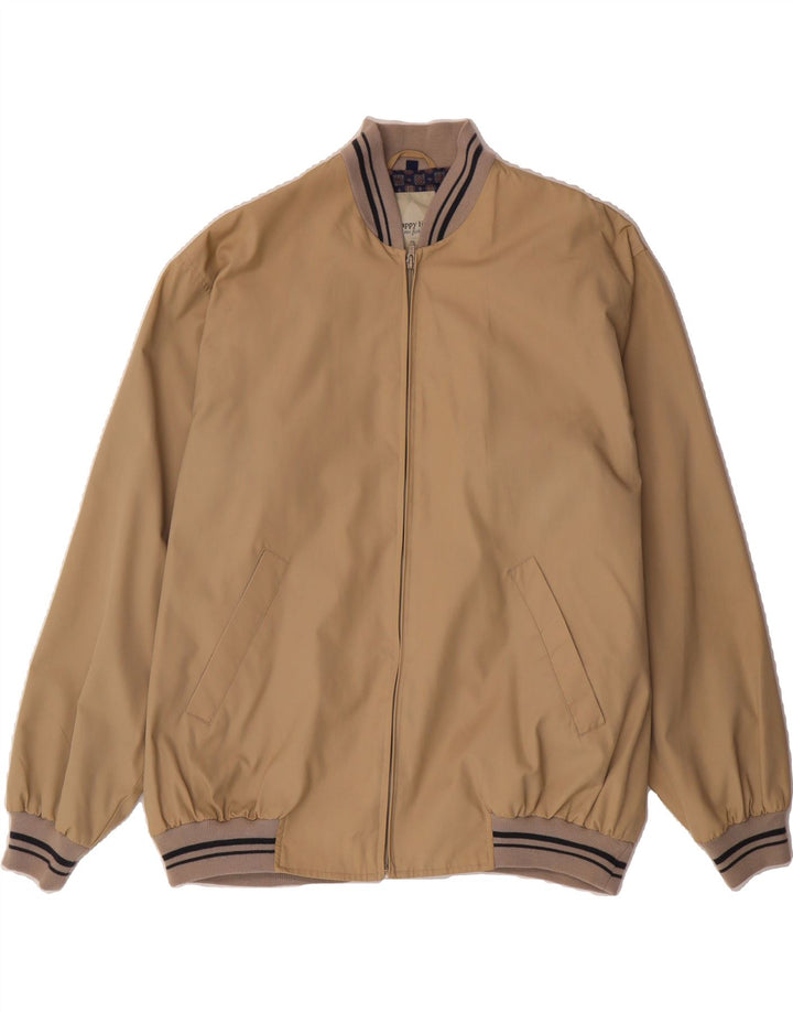 HAPPY LIFE Mens Bomber Jacket IT 52 XL Beige Polyester Vintage Happy Life and Second-Hand Happy Life from Messina Hembry 