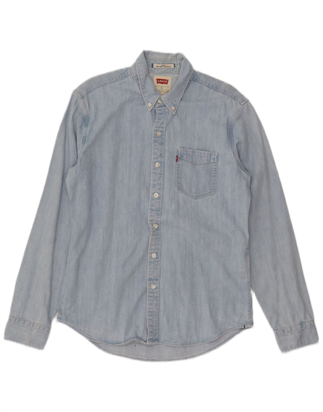 LEVI'S Mens Slim Fit Denim Shirt Medium Blue Cotton