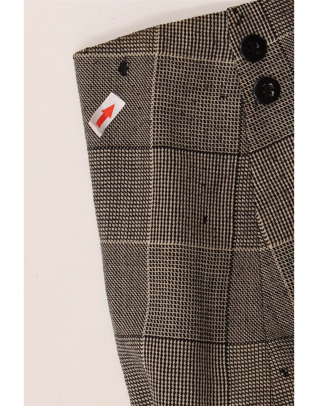 Jaeger Womens Crop 1 Button Blazer Jacket UK 10 Small Grey Check Cotton