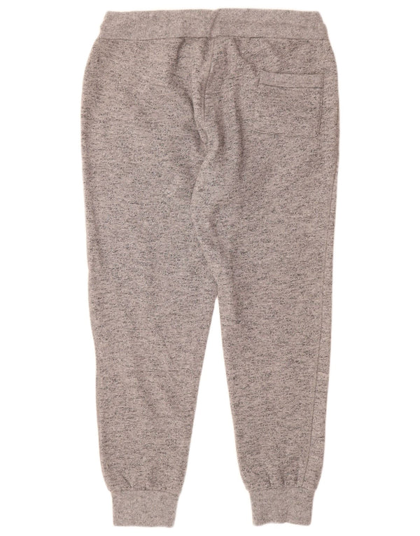 Superdry Womens Tracksuit Trousers Joggers UK 16 Large Grey Flecked Cotton