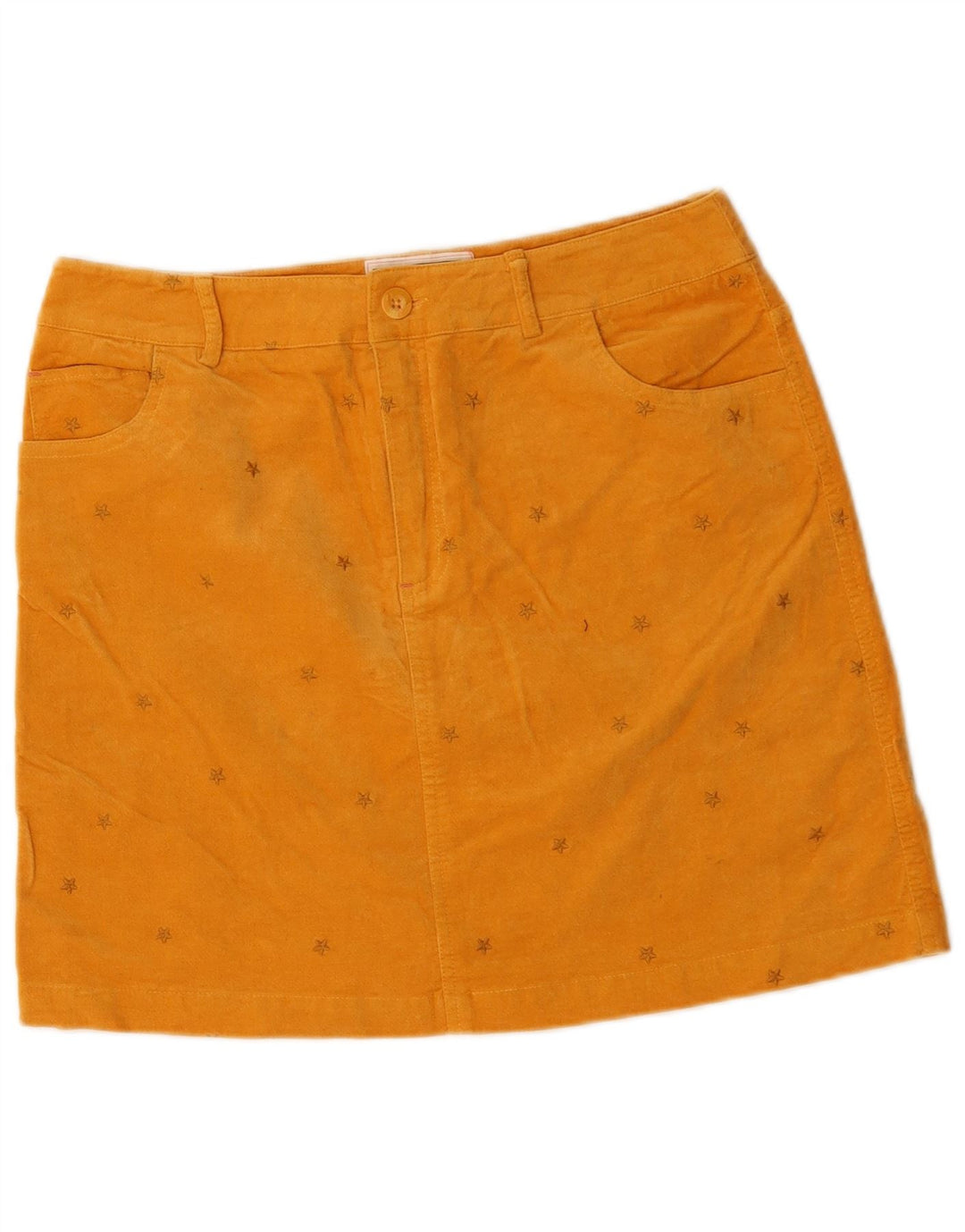 White Stuff Womens Abstract Pattern Mini Skirt UK 10 Small W30 Yellow