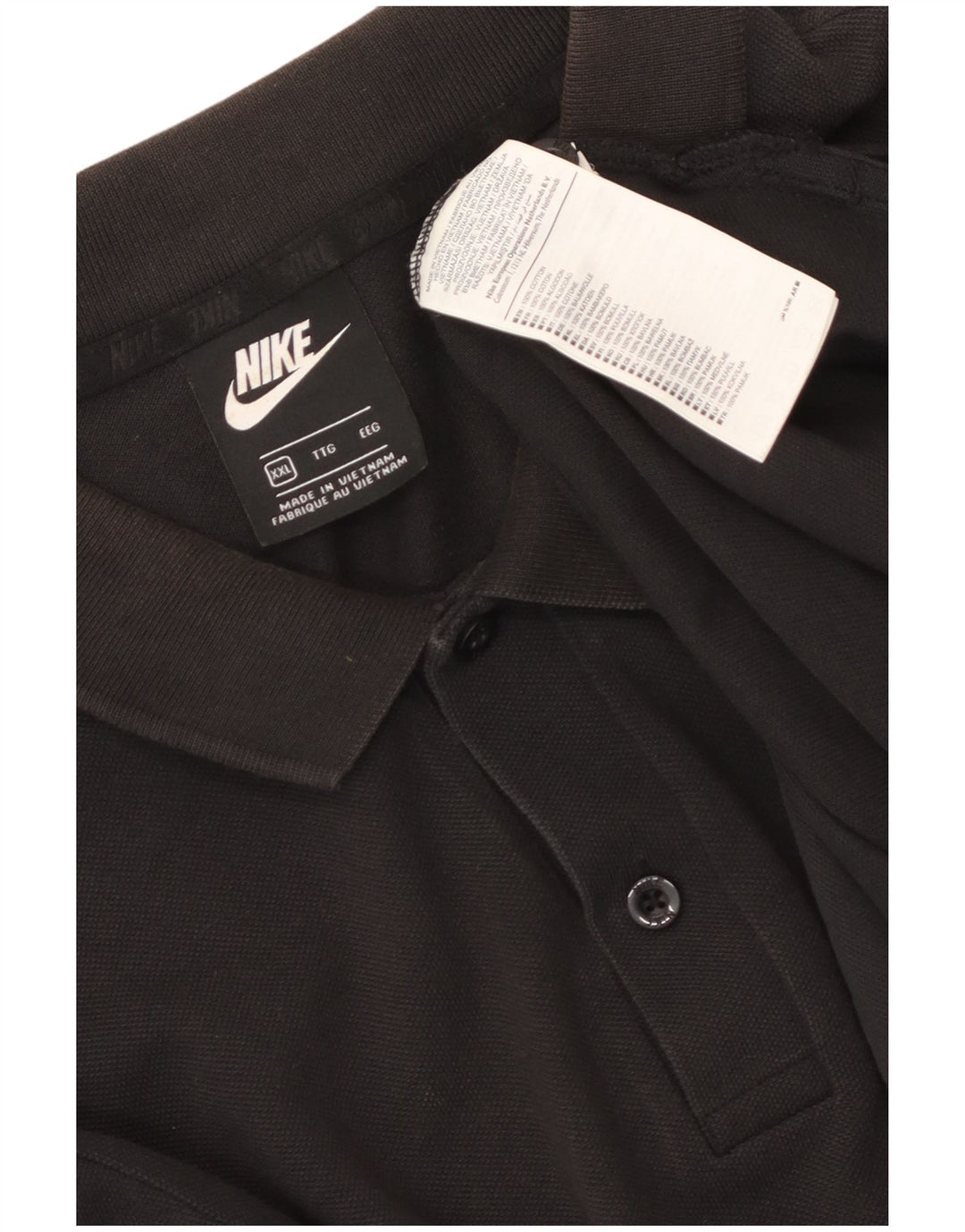 Nike Mens Polo Shirt 2XL Black Cotton