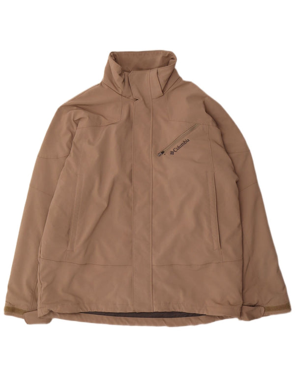 Columbia Mens Windbreaker Jacket UK 40 Large Beige Polyester