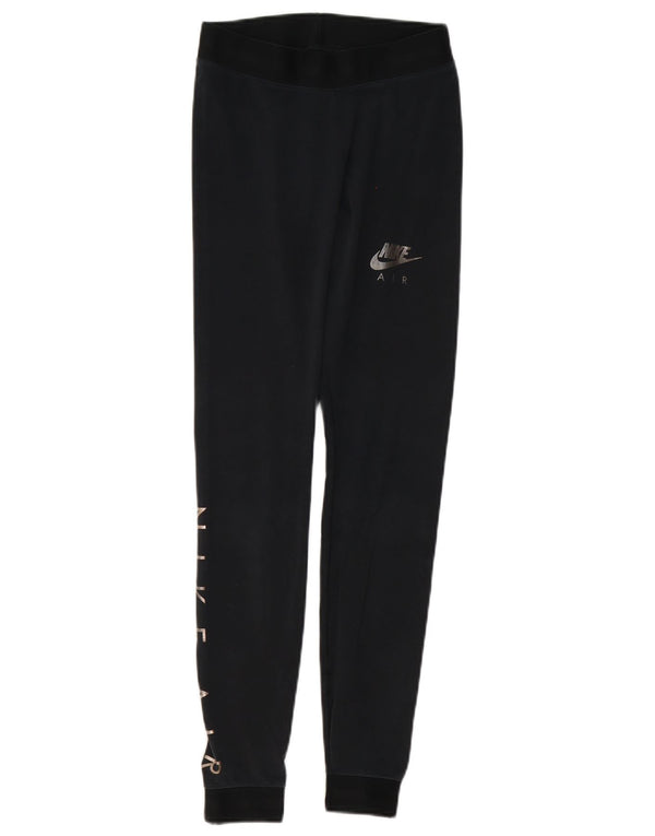 Nike Womens Graphic Leggings UK 10 Small Black Colourblock
