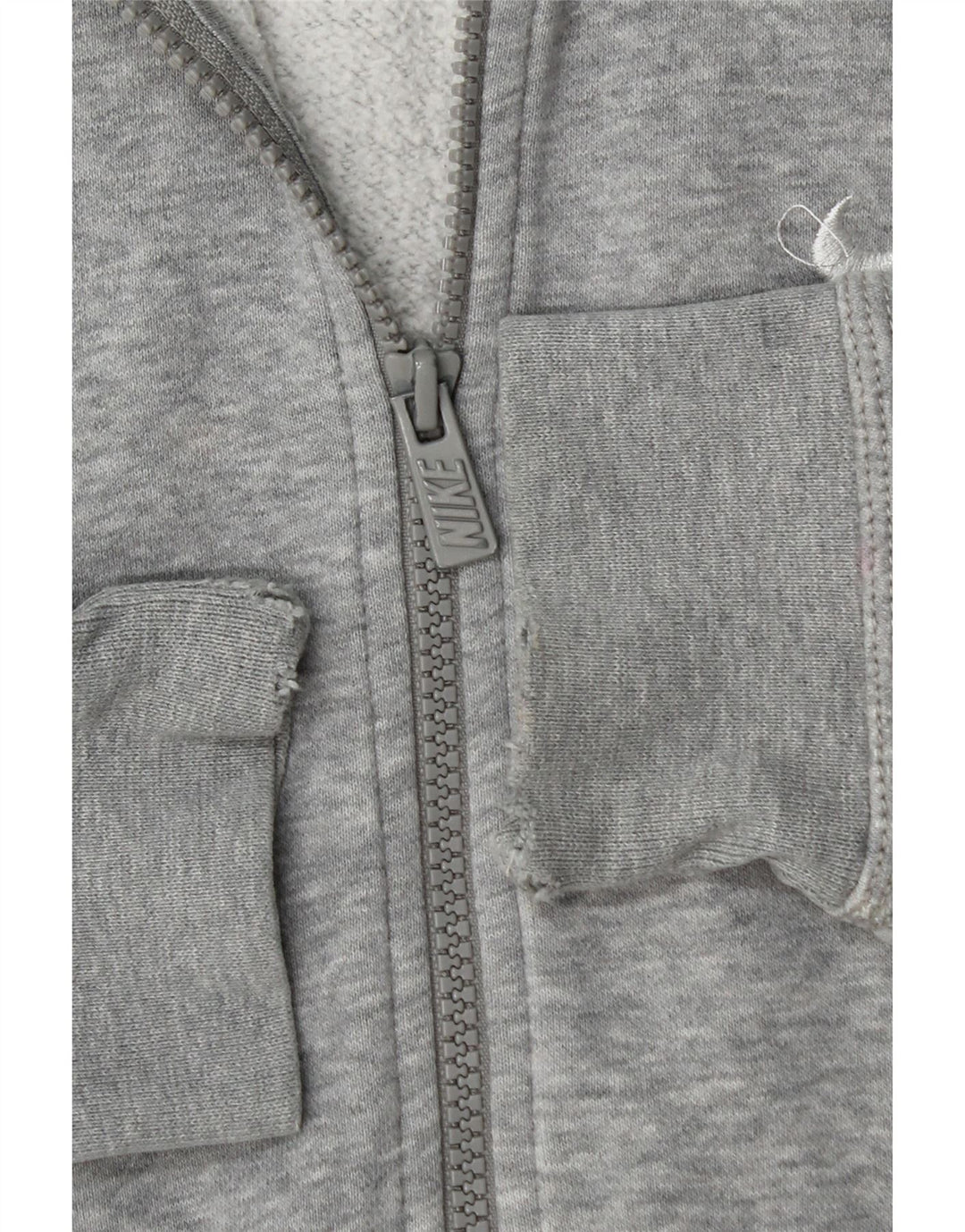Nike Mens Zip Hoodie Sweater Medium Grey Flecked Cotton