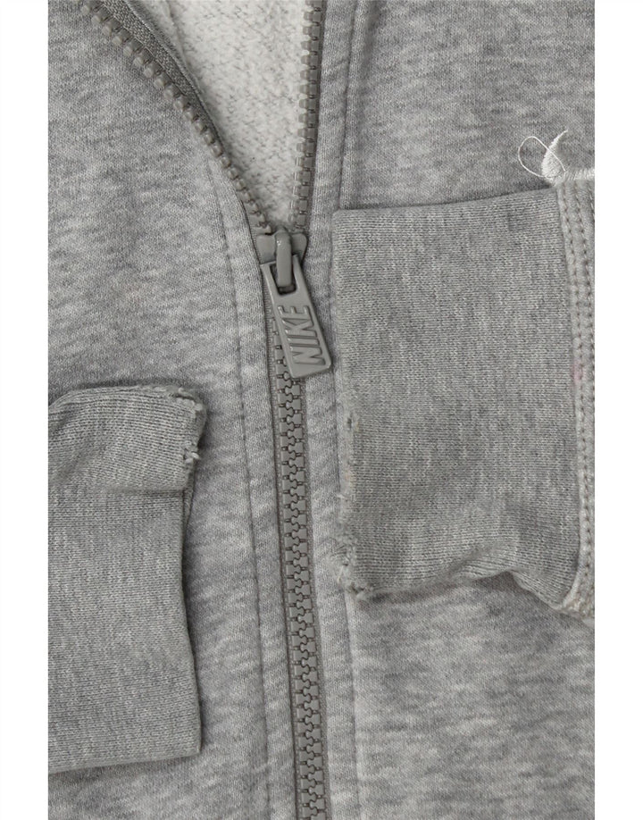 Nike Mens Zip Hoodie Sweater Medium Grey Flecked Cotton
