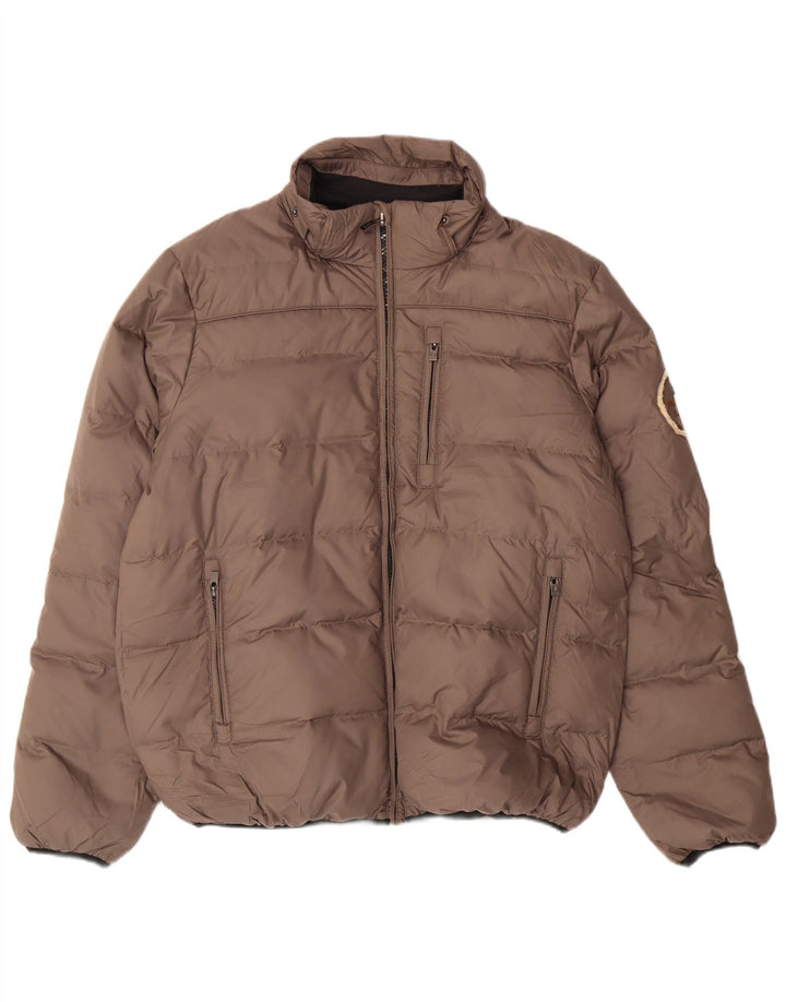 BREACH Mens Padded Jacket UK 44 2XL Brown Polyester