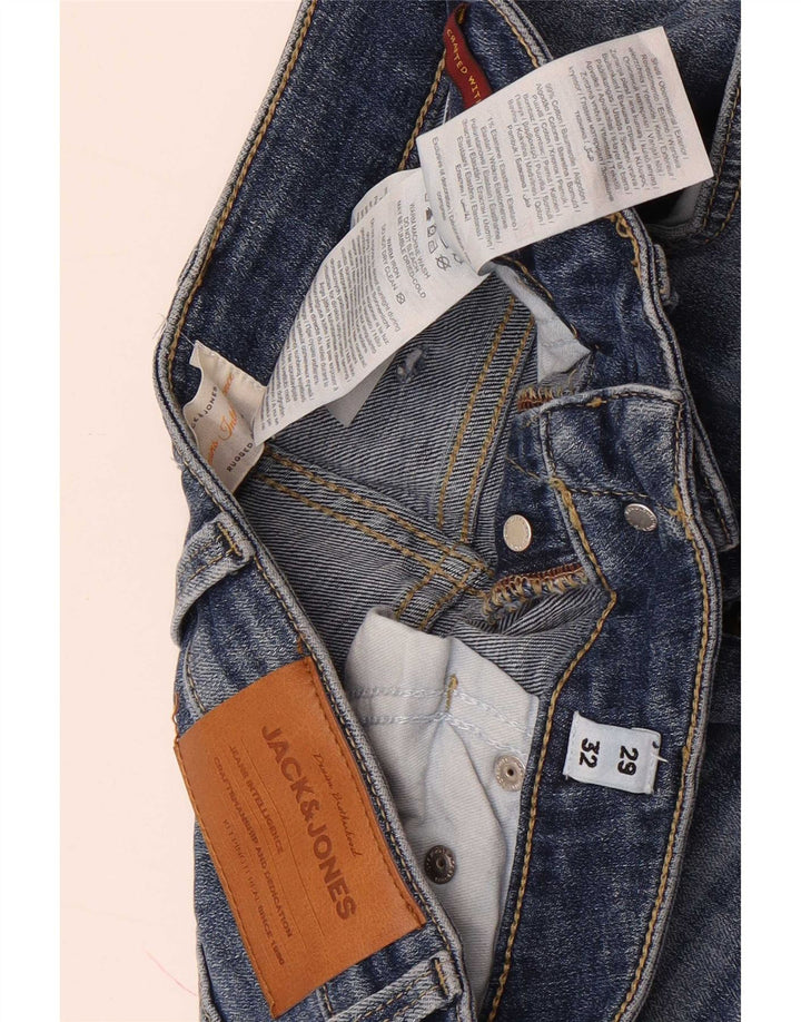 Jack & Jones Mens Slim Jeans W29 L32 Blue Cotton