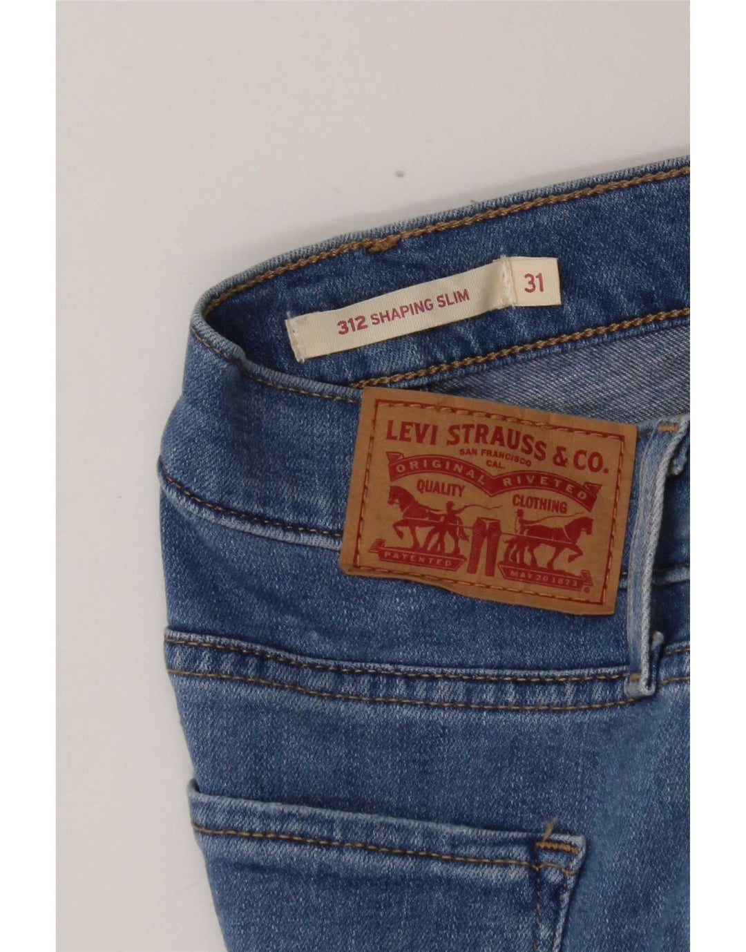 Levi's Womens 312 Shaping Slim Jeans W31 L29 Blue