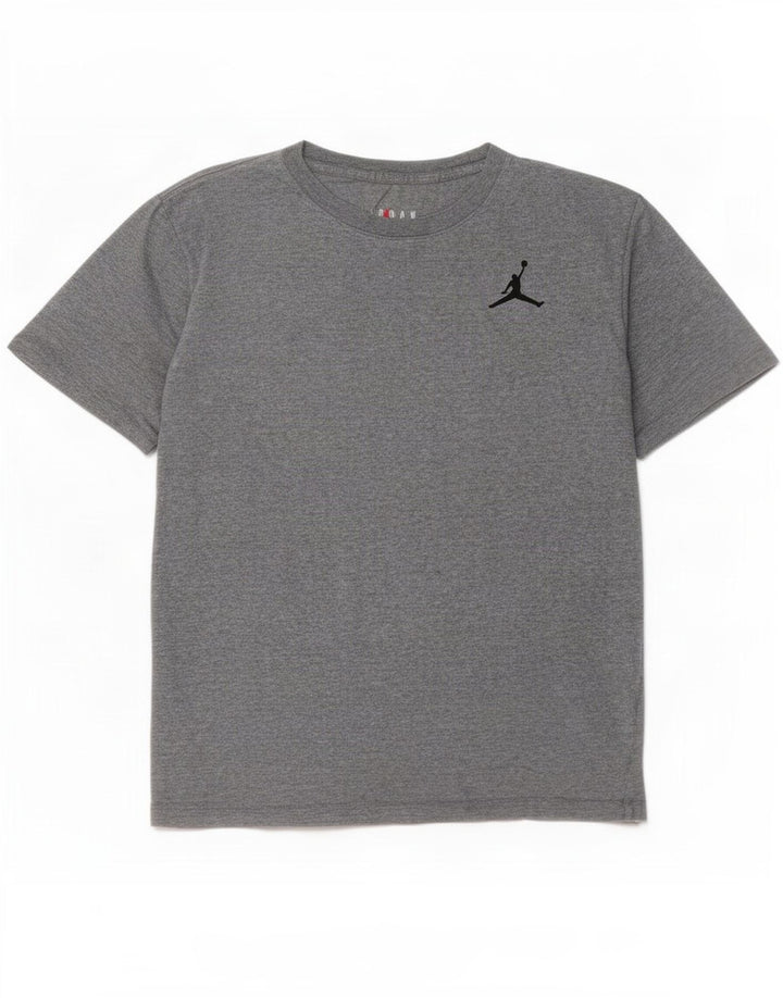 Jordan Mens T-Shirt Top Large Grey Cotton