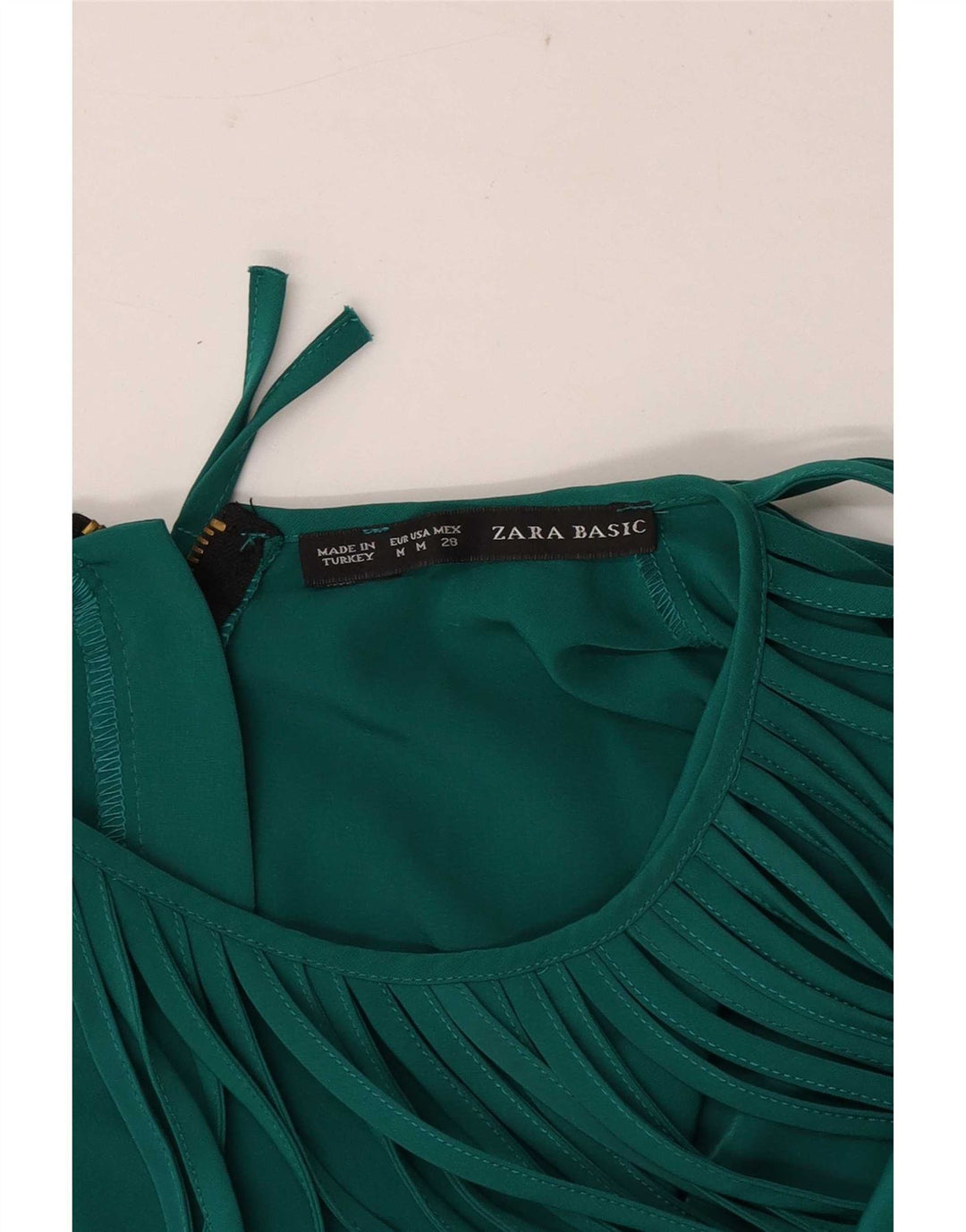 Zara Womens Sleeveless Shift Dress UK 12 Medium Green