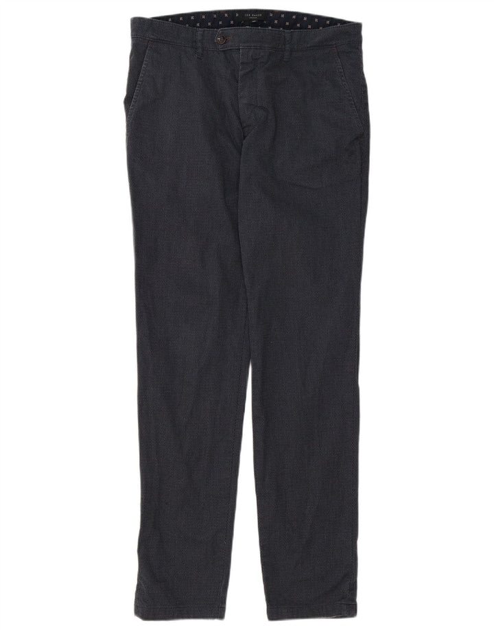 Ted Baker Mens Slim Suit Trousers W32 L30 Grey Polyester