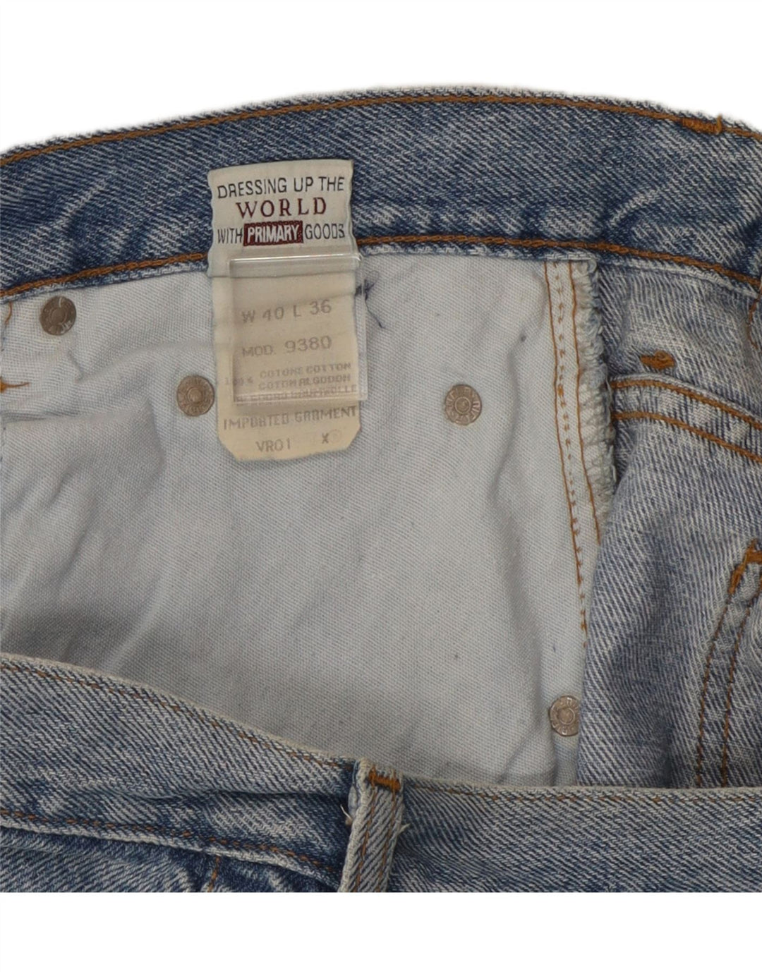 Rifle Mens Straight Jeans W40 L30 Blue Cotton