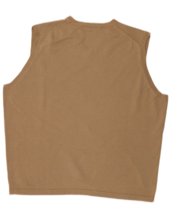 Zara Mens Vest Tank Top Large Beige