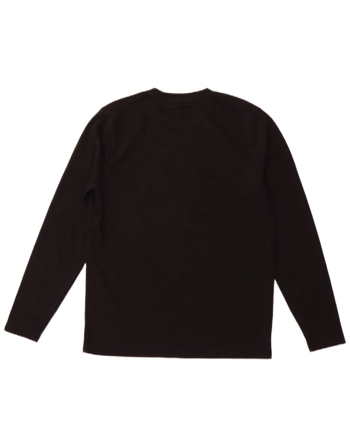 HOLLISTER Mens Graphic Top Long Sleeve Medium Black